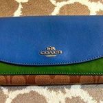 Coach Blue and Green Women's Wallet Photo 0