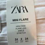 ZARA white mini flare jeans NWT Photo 4