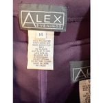 Alex Evenings  Shimmer Eggplant 2 Piece Jacket Cocktail Dress Size 14 Photo 7