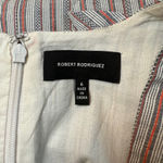 Robert Rodriguez  Basia Mini Dress Stripe Ruffle Cotton‎ Size 6 Photo 7