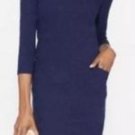 J. McLaughlin Catalyst Dress in Navy Blue Leopard Print Catalina Cloth Small Photo 0