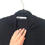 ZARA Mockneck Basic Knit Sweater Black Sz Large Photo 3