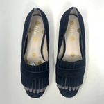 Boden Melody Suede Loafers Black & Pewter Fringe Flats Size 36 / US 5.5 Photo 2