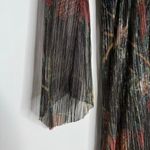 Ba&sh Hendrix Floral Metallic Plissé Knit Long Sleeve Maxi Dress Size 0 XS Black Photo 6