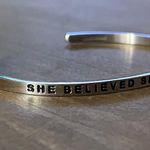 MantraBand Stainless Steel Inspirational Cuff Bracelet Photo 1