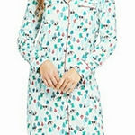 Lands' End  100% Cotton Peeking Cows Flannel Sleep Shirt Nightgown Size M(10-12) Photo 0