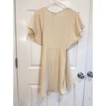 Topshop US 8 Cream Wrap Dress Short Sleeve Tie Waist Casual Party Photo 7