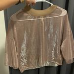cropped metallic top Gold Size M Photo 0