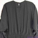 Free People New  Movement Rory Romper Black Tracksuit Shorts Long‎ Sleeves, L Photo 9