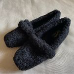 Seychelles Black Faux Shearling Loafers Size 10 Cozy Slip On Flat Shoes Fuzzy Photo 1