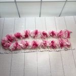 Handmade  Crocheted Ruffle Scarf In Shades Of Pink And White Photo 2