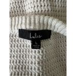 Lulus  Sweater Tank Top Womens Large White Loose Knit Cropped Relax Fit Boho Photo 2