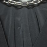 Alexander Wang Black Long Sleeve Mini Dress Size 0 V-Neck Back Elegant Chain Photo 4