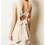 Anthropologie Erin Fetherston Cream Gold Bow Back Dress Size 4 Photo 1