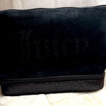 Juicy Couture NEW Black Bling Felt Cosmetics Bag Photo 0