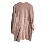 Helsa  Organic Cotton Pink Crewneck Drawstring Long Sleeve Sweatshirt Dress S Photo 9