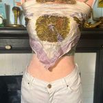 Vintage Souvenir Austria Scarf White Photo 0