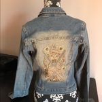 Swayze Distressed Embroidered Jean Jacket NWT Photo 3