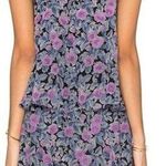 Joie  Everla Floral Dress Black Blue Purple Floral Snakeskin Sleeveless Mini S Photo 1