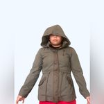 Signature Studio  Army Green Hooded Drawstring Cargo Jacket Large Photo 8