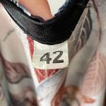 Floral Dress Long‎ Sleeve Scoop Neck Elaborate Pattern Print Sheath Leafy Women Pink Size XXS Photo 7