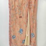 Mac Duggal  93755 Size 14 Floral Beaded Surplice V-Neck Long Balloon Sleeve Gown Photo 5