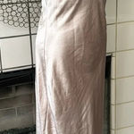 Lulus  satin cowl neck low back champagne pink spaghetti strap midi dress size xs Photo 0