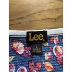 Lee  Size Large‎ Floral Striped Blouse Blocked Style Sleeveless Top Blue Boho NWT Photo 2
