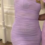 Missguided Light Purple Dress With Puffy Shoulders Photo 1