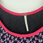 Free People  Boho Blouson Dress Purple Floral Tie Cold Shoulder Flowy Siz… Photo 10