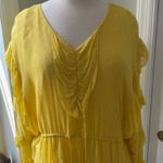 NEW FARM RIO (ANTHROPOLOGIE) CARNARIAS YELLOW RUFFLED MINI DRESS! Photo 5