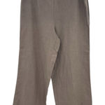Eileen Fisher Pants Cropped Linen Side Zip Beige Tan Brown Size Medium Photo 0