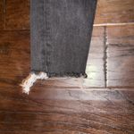 Good American  Black Fringed Skinny Jeans Size 4 Photo 2