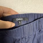 Quince  Womens Linen Pull On Pants Size L Navy Coastal Resortwear Beachy Photo 1