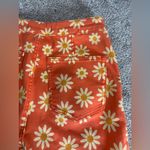 We The Free People 26 Retro 60s Cropped Flare Leg Flower Festival Pants Orange Photo 8