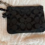 Coach Mini Monogram Black Clutch Card Wallet Wristlet Photo 4