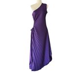 Amazon Tretra Long Dress, Sleeveless One-shoulder Pleated Cutout Dress Photo 10