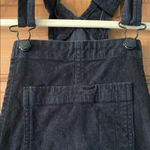 American Eagle  Size Extra Small XS Black Corduroy Overall Dress Skirt Photo 2
