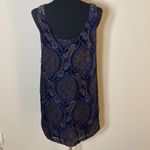 Navy & gold velvet burnout shift dress Size undefined Photo 3