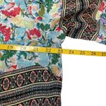 Susan Graver  Pink Multi Floral Sheer Woven Kimono Cardigan Chiffon Flower Medium Photo 7