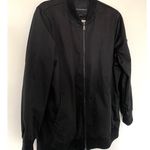 Bernardo Black Bomber Water Resistant Full Zip Ribbed Trim Relaxed Fit Jacket L Photo 10