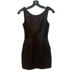 Babaton  Aritzia Metallic Black Fit & Flare Sleeveless Mini Cocktail Dress 00 Photo 1