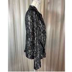 Dress Barn  Collection Floral Lace Overlay Shawl Lapel Blazer Jacket Black Photo 4