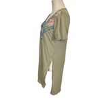 Johnny Was JWLA Sonya Side Slit Embroidered Floral V-neck Tunic Dress Top Photo 2