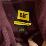 Caterpillar CAT workwear   sweatshirt hoodie women’s maroon sz S Photo 4