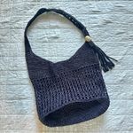 Mar Y Sol Aspen Raffia Shoulder Bag Navy Blue Photo 1