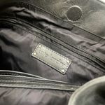 Kate Landry Black cowhide EUC Leather Hobo Shoulder Bag Silver Buckle Photo 8