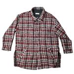 Faith Connexion Red Wool Tweed Shirt Jacket Size: S Size M Photo 1