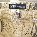 ZARA  Beige Faux Snake Skin Jeans 6 Photo 6