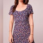 Anthropologie ’s Hand of the Free  CORALINE PURPLE FLORAL CROSSOVER MINI DRESS Photo 4